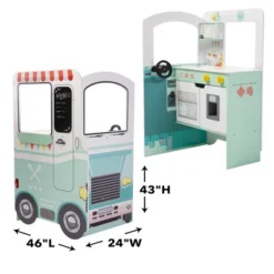 HearthSong Orders Up 4'L X 3'H Kids' Pretend-Play Wooden Food Truck Kitchen And 12 Piece Wooden Culinary Play Set -Learning Toys Sales GUEST 8a3f4ed4 824d 4d90 977b 865d43e8134e