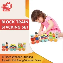 Leo & Friends Block Train Stacking Set