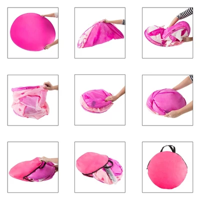 Toy Time Kids' Foldable Popup Princess Castle Play Tent With Carrying Bag - Pink 7 Toy Time Kids' Foldable Popup Princess Castle Play Tent With Carrying Bag - Pink - Image 5