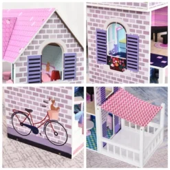 Qaba Kids Wooden Multi-Level Dream House Villa Kit With Furniture And Accessories 14 Qaba Kids Wooden Multi-Level Dream House Villa Kit With Furniture And Accessories -Learning Toys Sales GUEST 8ca9e1c5 88f4 42c3 9fb0 00eefbe12d0e