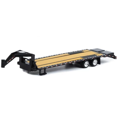 Gooseneck Trailer Black 1/64 Diecast Model By Greenlight 3 Gooseneck Trailer Black 1/64 Diecast Model By Greenlight