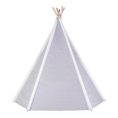 Kaplan Early Learning Easy View Foldable Gray And White Canvas Tent 6 Kaplan Early Learning Easy View Foldable Gray And White Canvas Tent - Image 4