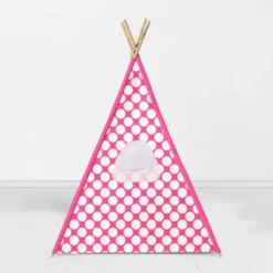Bacati - Mix N Match Pink Large/Pin Dots Play Tent For Kids/Toddlers, 100% Cotton Percale Fabric Cover -Learning Toys Sales GUEST 90fad860 f6ac 4450 a638 b3da7cf2bffe