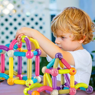 Contixo ST2 -Kids Toy Magnetic Stix Stick -68 PCS 3D Building Blocks STEM Construction 4 Contixo ST2 -Kids Toy Magnetic Stix Stick -68 PCS 3D Building Blocks STEM Construction - Image 2