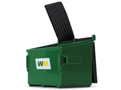 Refuse Trash Bin "Waste Management" Green And Black 1/34 Diecast Model By First Gear