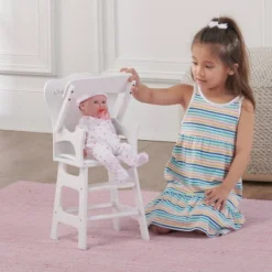 Badger Basket White Rose Doll High Chair -Learning Toys Sales GUEST 96530fdb 2fc0 44cf 9531 9069ac140c13