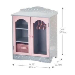 Olivia's Little World Polka Dots Princess Toy Closet With Hangers For 18" Dolls, Gray/Pink -Learning Toys Sales GUEST 975b3ef4 1c5d 4f65 8056 fa1ca6e0a2a5