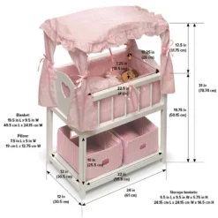 Badger Basket Doll Canopy Crib With Mobile & Storage Bins -Learning Toys Sales GUEST 9972a64f 3b43 4907 b5d6 de9ecf890873