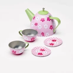 Badger Basket Tea Time Metal Doll Table And Chair Set With Accessories - Silver/Pink/Multi -Learning Toys Sales GUEST 998ab03d 90aa 4882 8131 9f1d4e4f300b