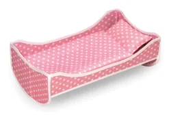Badger Basket 3-in-1 Trolley Doll Carrier With Rocking Bed And Bedding - Pink/Polka Dot -Learning Toys Sales GUEST 9a80a6fb bd35 4e1f 8835 2cebee3385c0