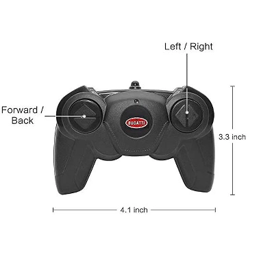 Link Ready! Set! Play!1:24 Scale Radio Remote Control Bugatti Veyron Car Toy - Black/Orange 7 Link Ready! Set! Play!1:24 Scale Radio Remote Control Bugatti Veyron Car Toy - Black/Orange - Image 5