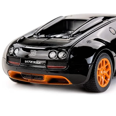 Link Ready! Set! Play!1:24 Scale Radio Remote Control Bugatti Veyron Car Toy - Black/Orange 4 Link Ready! Set! Play!1:24 Scale Radio Remote Control Bugatti Veyron Car Toy - Black/Orange - Image 2