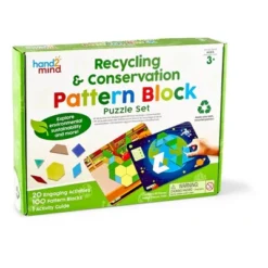 Hand2Mind Recycling & Conservation Pattern Block Puzzle Set