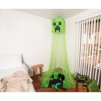 Ukonic Minecraft Green Creeper Kids Bed Canopy, Hanging Curtain Netting 6 Ukonic Minecraft Green Creeper Kids Bed Canopy, Hanging Curtain Netting - Image 4