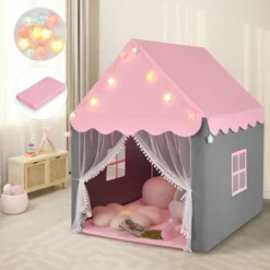 Costway Kids Playhouse Tent Large Castle Fairy Tent Gift W/Star Lights Mat -Learning Toys Sales GUEST 9e662378 06b7 4b67 93b4 7e311d0101e8