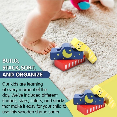 Leo & Friends Block Train Stacking Set 4 Leo & Friends Block Train Stacking Set - Image 2