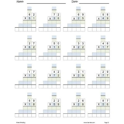 2pk One Page A Day Single And Double Digit Multiplication Math Practice Kit - Channie's 7 2pk One Page A Day Single And Double Digit Multiplication Math Practice Kit - Channie's - Image 5