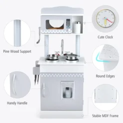 Costway Kids Kitchen PlaySet Pretend Wooden Play Kitchen With IceDispenser&Stovefor Toddler -Learning Toys Sales GUEST a236de9b cd0e 4fd0 89ff c739df99b13a