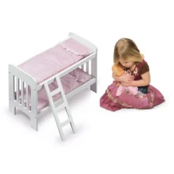 Badger Basket Doll Bunk Bed With Bedding, Ladder, And Free Personalization Kit - White/Pink/Gingham -Learning Toys Sales GUEST a3913fc4 0135 4593 816d 5b8ed2b1f9ec
