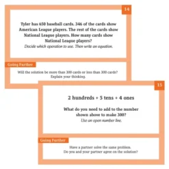 Didax Problem Solving Practice Cards, Grade 3