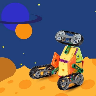 Costway 51 Pcs Magnetic Tiles Building Blocks Set Kids 6 Costway 51 Pcs Magnetic Tiles Building Blocks Set Kids - Image 4