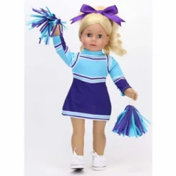Sophia's - 18" Doll - Cheerleader Dress, Pom-pom & Hair Bow Set - Aqua/Purple -Learning Toys Sales GUEST aa44c847 1caf 48f9 8500 d833caf37527