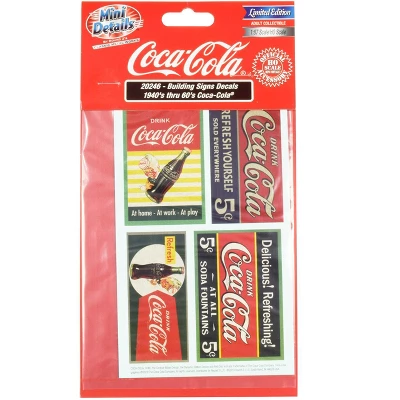 1940's Thru 60's "Coca-Cola" Building Signs Decals For 1/87 (HO) Scale Models By Classic Metal Works 4 1940's Thru 60's "Coca-Cola" Building Signs Decals For 1/87 (HO) Scale Models By Classic Metal Works - Image 2