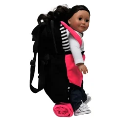 The Queen' Treasures 18 In Doll Carrier And Sleeping Bag, Black White Pink -Learning Toys Sales GUEST ac00204d fc2d 4058 b0e6 9d5cfe1edb26