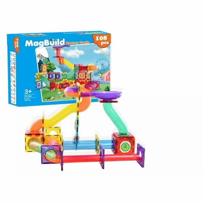 Link Kids Magnetic Building Blocks Tile Fantasy Castle Set Help Build Kids Creativity Minds Open Ended Play Educational 108 Piece Set 5 Link Kids Magnetic Building Blocks Tile Fantasy Castle Set Help Build Kids Creativity Minds Open Ended Play Educational 108 Piece Set - Image 3