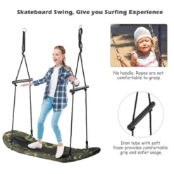 Costway Saucer Tree Swing Surf Kids Outdoor Adjustable Swing Set W/ Handle -Learning Toys Sales GUEST aecd9005 3acc 45c4 b4ec 853540b698b0