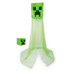 Ukonic Minecraft 2-Piece Creeper Bedroom Bundle | Bed Canopy & Nightlight