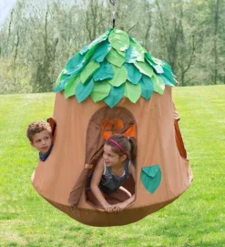 HearthSong Woodland HugglePod HangOut Set With Nylon Hanging Tent, LED Leaf Lights And Crescent Stand -Learning Toys Sales GUEST af698676 e57a 4355 bf53 c7b04169d11c