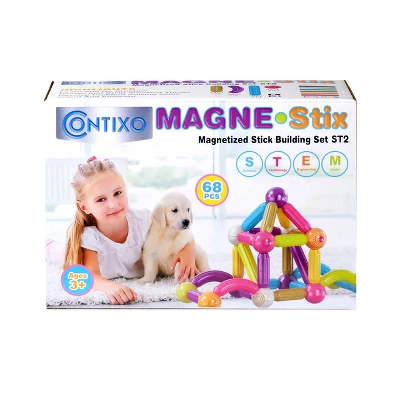 Contixo ST2 -Kids Toy Magnetic Stix Stick -68 PCS 3D Building Blocks STEM Construction 3 Contixo ST2 -Kids Toy Magnetic Stix Stick -68 PCS 3D Building Blocks STEM Construction
