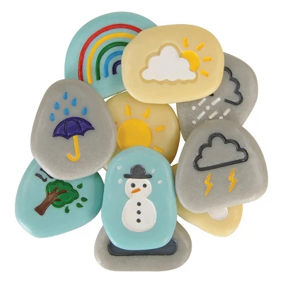Yellow Door Weather Stones - Set Of 10 3 Yellow Door Weather Stones - Set Of 10