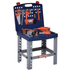 Qaba 68 Pcs Kids Tool Bench, Foldable Pretend Workbench Toy Tool Set, Power Tools Workshop With Electric Drill For Toddler 3 To 6 Years Old -Learning Toys Sales GUEST b0281493 4fa5 4e26 80cf c206ff995616