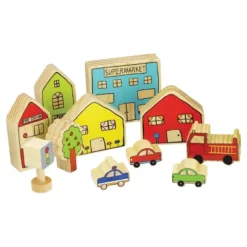 The Freckled Frog Village Block Set - 20 Pieces