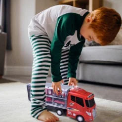 Fun Little Toys 12-in-1 Fire Truck Carrier Toy With Sound 13pc -Learning Toys Sales GUEST b52eae54 effa 401a a9e7 fb2c2e12a601