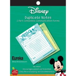 Eureka Mickey Hello Duplicate Notes, 50 Forms Per Pack, 3 Packs