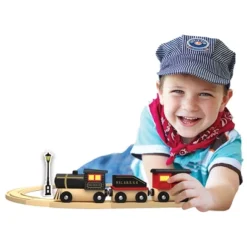 MasterPieces Wood Train Sets - Lionel Original Steam Engine 3 Piece Set -Learning Toys Sales GUEST b6219760 be27 4ea5 a42d ba33184213b2