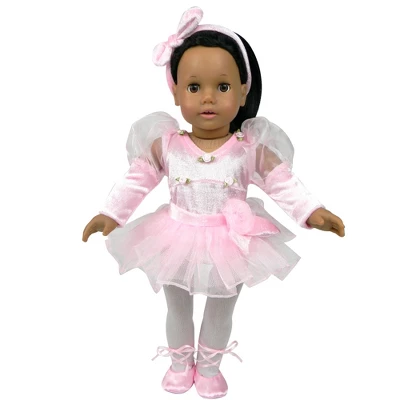 Sophia’s 5 Piece Ballet Recital Costume Set For 18'' Dolls, Pink 3 Sophia’s 5 Piece Ballet Recital Costume Set For 18'' Dolls, Pink