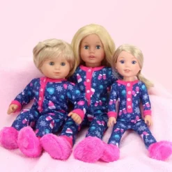 Sophia’s One Piece Winter Pajamas And Slippers For 14.5" Dolls, Blue/Hot Pink -Learning Toys Sales GUEST b8f38b04 cd96 422e 9343 b15c0c694350
