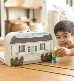 HearthSong 11 Inch Rainbow Cottage Travel Dollhouse Set With 2 Dolls And 5 Piece Furniture Set -Learning Toys Sales GUEST ba15824a 3570 4228 b19d 40a664443047