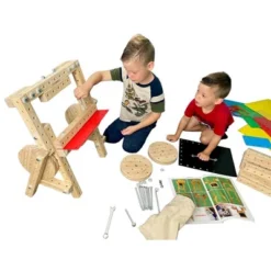 Woodmobiel By Funphix Standard Kit |Modular Construction Toy With 26 Wood Pieces, 4 Wheels, Real Nuts & Bolts -Learning Toys Sales GUEST ba267729 3b3c 454d 860d d718afed8d70