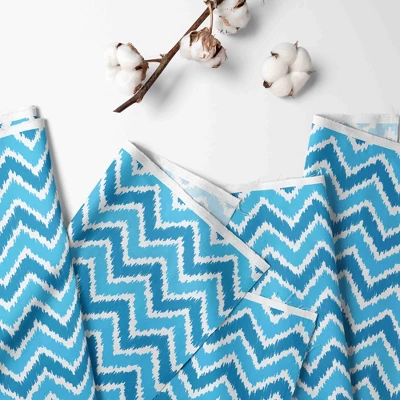 Bacati - Mix N Match Turquoise Gray Chevron Dots Play Tent For Kids/Toddlers, 100% Cotton Percale Fabric Cover 3 Bacati - Mix N Match Turquoise Gray Chevron Dots Play Tent For Kids/Toddlers, 100% Cotton Percale Fabric Cover