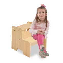 Melissa & Doug Wooden Step Stool - Natural -Learning Toys Sales GUEST bc0d28f1 9059 453b a9a5 47f18ad912d2