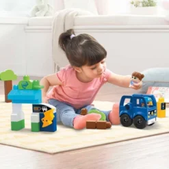 MEGA BLOKS Toy Blocks Charge & Go Bus With 2 Figures - 34pcs