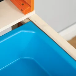 Qaba Kids Kitchen Playset, Wooden Pretend Play Kitchen Toy Set For Toddlers With Chalkboard, Removable Sink, Faucet, Storage Shelves, For 3-8 Years -Learning Toys Sales GUEST c2f92209 9acf 4950 8040 73e297dd183f