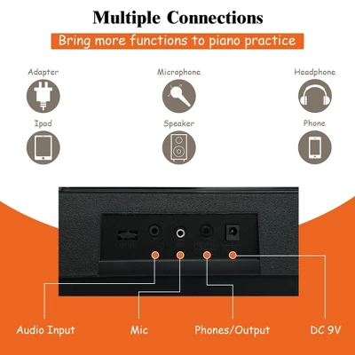 Costway Sonart 61-Key Electronic Keyboard Piano Starter Set Toy W/Stand Bench Headphones 7 Costway Sonart 61-Key Electronic Keyboard Piano Starter Set Toy W/Stand Bench Headphones - Image 5