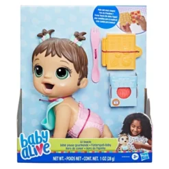 Baby Alive Lil Snacks Baby Doll - Brown Hair -Learning Toys Sales GUEST c32f8140 a160 4fe9 aa0f 7d2c0a3894de
