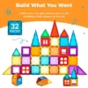 Best Choice Products 32-Piece Colorful Kids Mini Magnetic Tiles Educational STEM Toy Set W/ Carrying Case, Rounded Edges -Learning Toys Sales GUEST c4da424a e8d0 415a 9f3a a6fb18fc5086